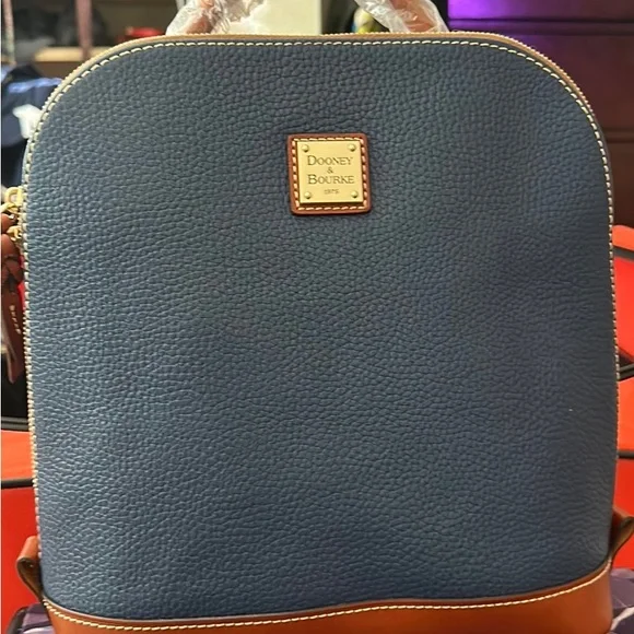 Dooney & Bourke Blue and Brown Women\'s Bag Small Logan Tote BSO296BU Dooney bourke drawstring logan - Gem main image 4